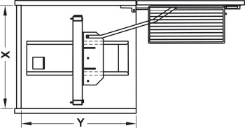 Extension intérieure pour armoire haute, Kesseböhmer Tandem, avec étagère de porte séparée et paniers à accrocher réglables en hauteur