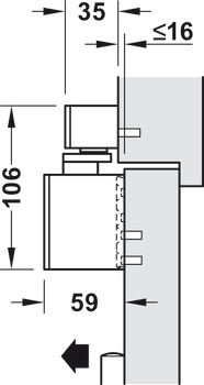 Ferme-porte supérieur, Dorma TS 98 XEA GSR avec bras coulisses, pour portes à 2 vantaux, EN 1–6