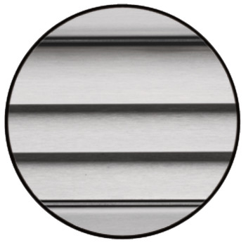 grille d'aération, acier inox mat brossé, opaque