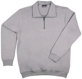 Sweatshirt, Troyer, avec fermeture à glissière, gris titane