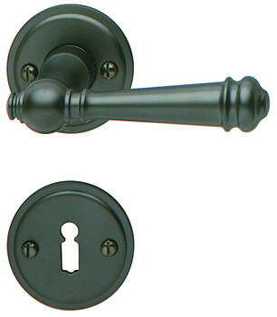 Garniture de béquilles de porte, acier/laiton teinté, Scheitter, modèle 184Z/284/285