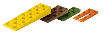 Boîte de cales de blocage, 245 pièces : brun/vert/jaune 75/70/60/40 pièces